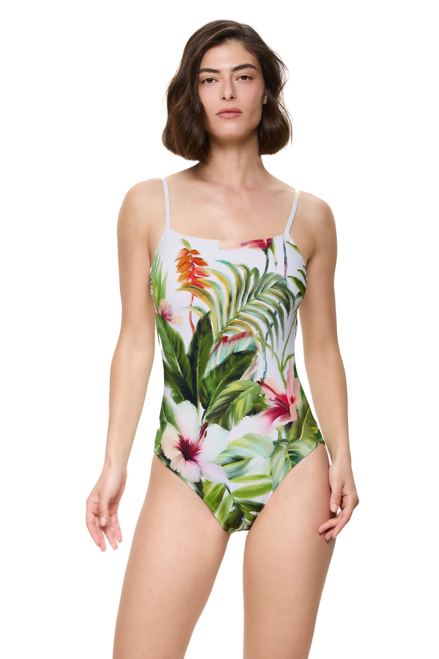 Gottex PARADISE BEAUTY Square Neck One Piece - Multi Green