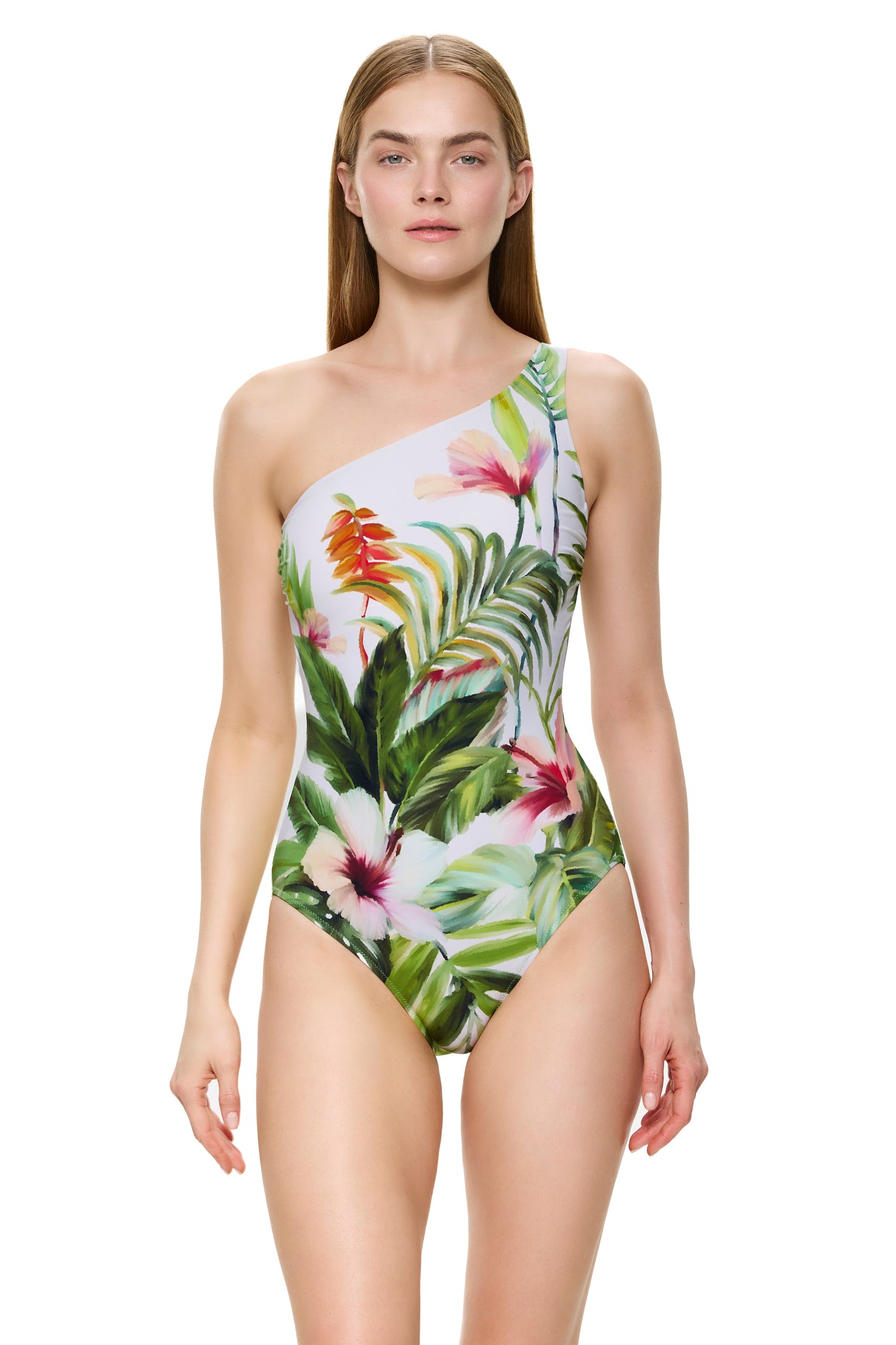 Gottex PARADISE BEAUTY One Shoulder One Piece - Multi Green