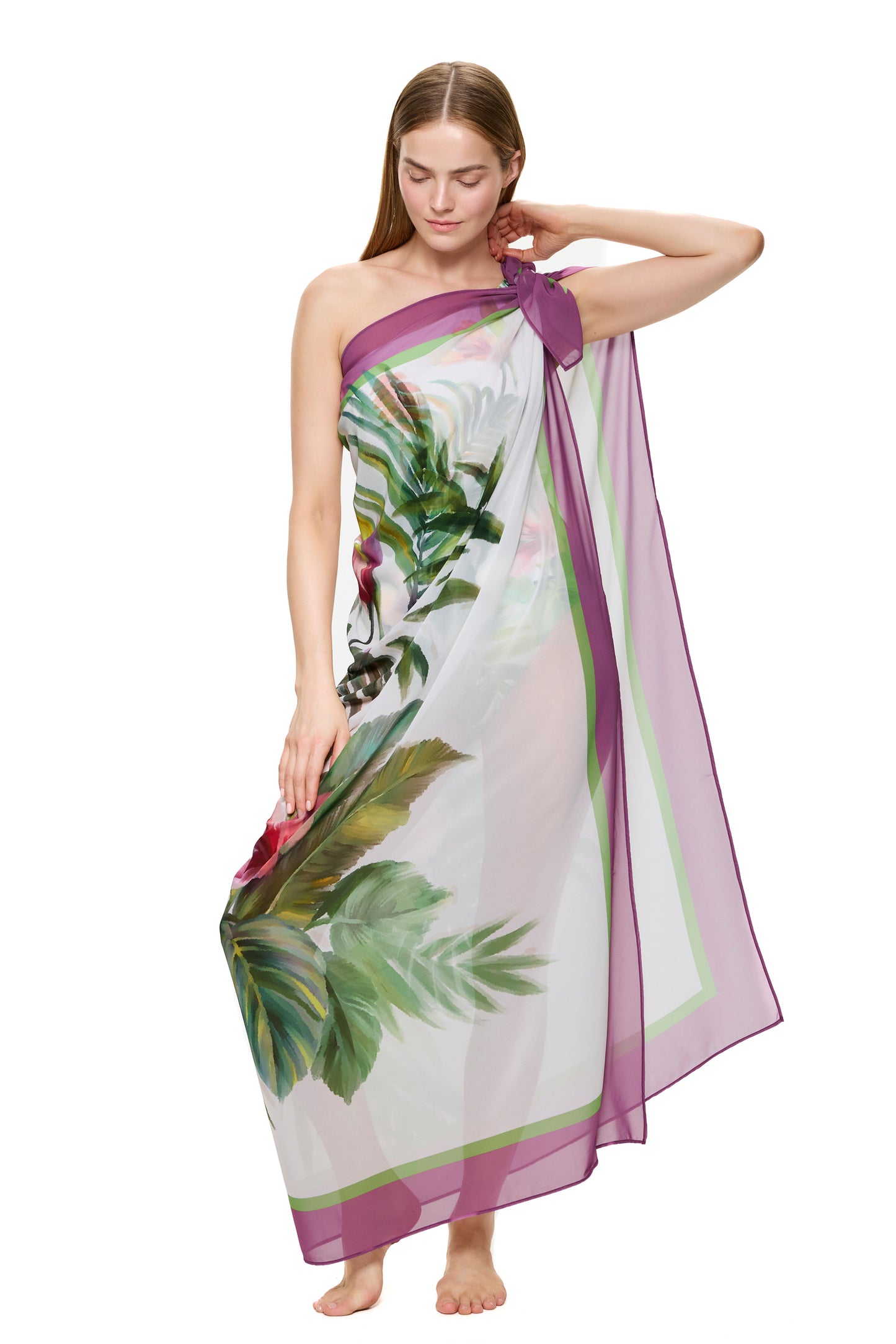 Gottex PARADISE BEAUTY Pareo Cover Up - Multi Green