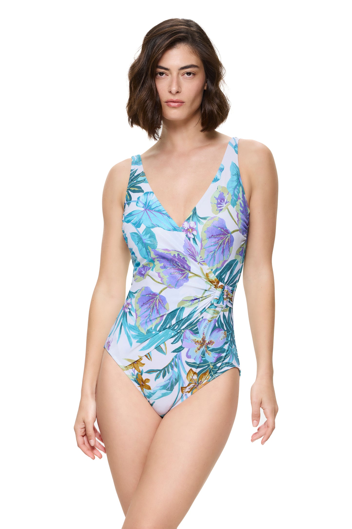 Gottex PARADISE BEAUTY Surplice One Piece - Multi White