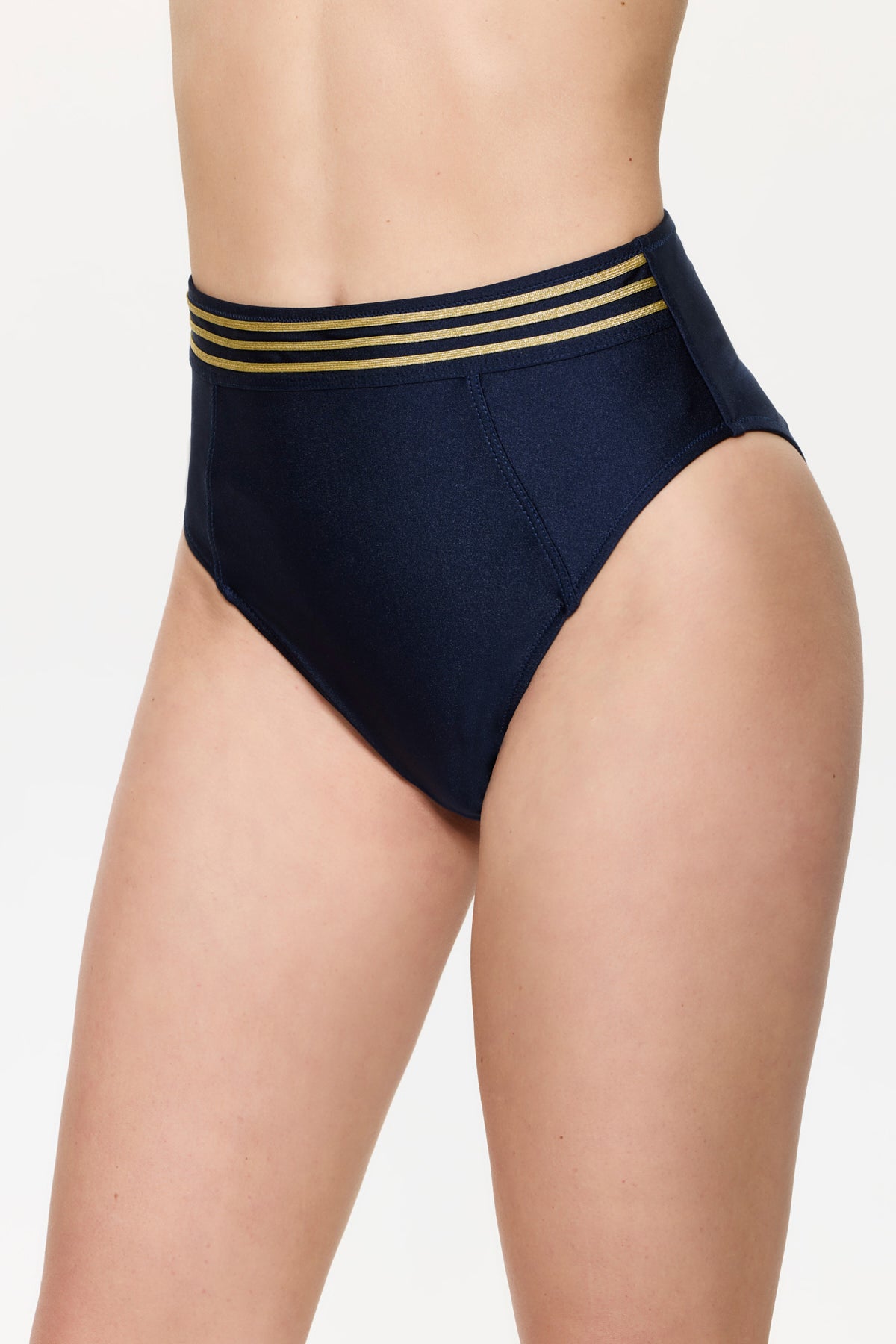 Gottex COTE D'AZURE High rise brief - Navy/Gold