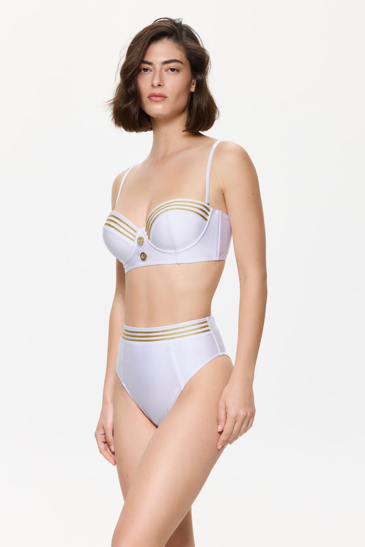 Gottex COTE D'AZURE BRALETTE - White/Gold
