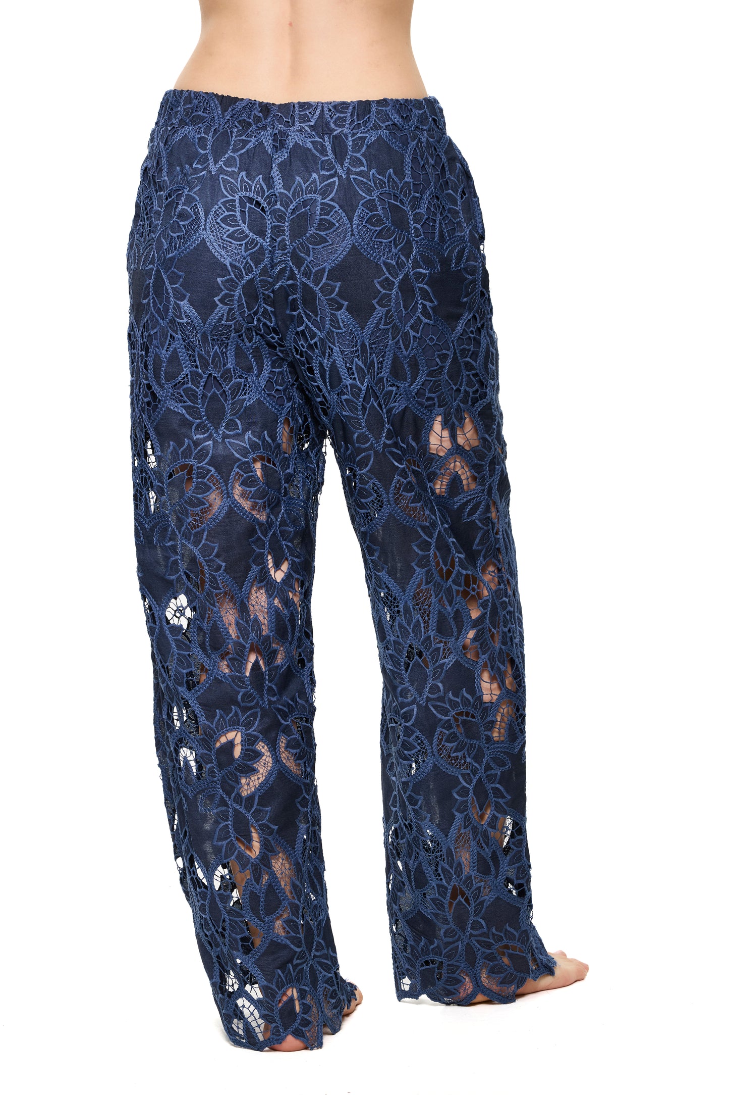 Gottex Coverups Long Guipure Pants - Navy