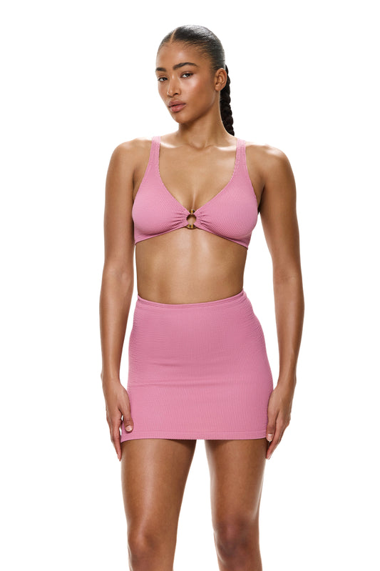 Au Naturel Mini Skirt Cover Up - Dust Pink