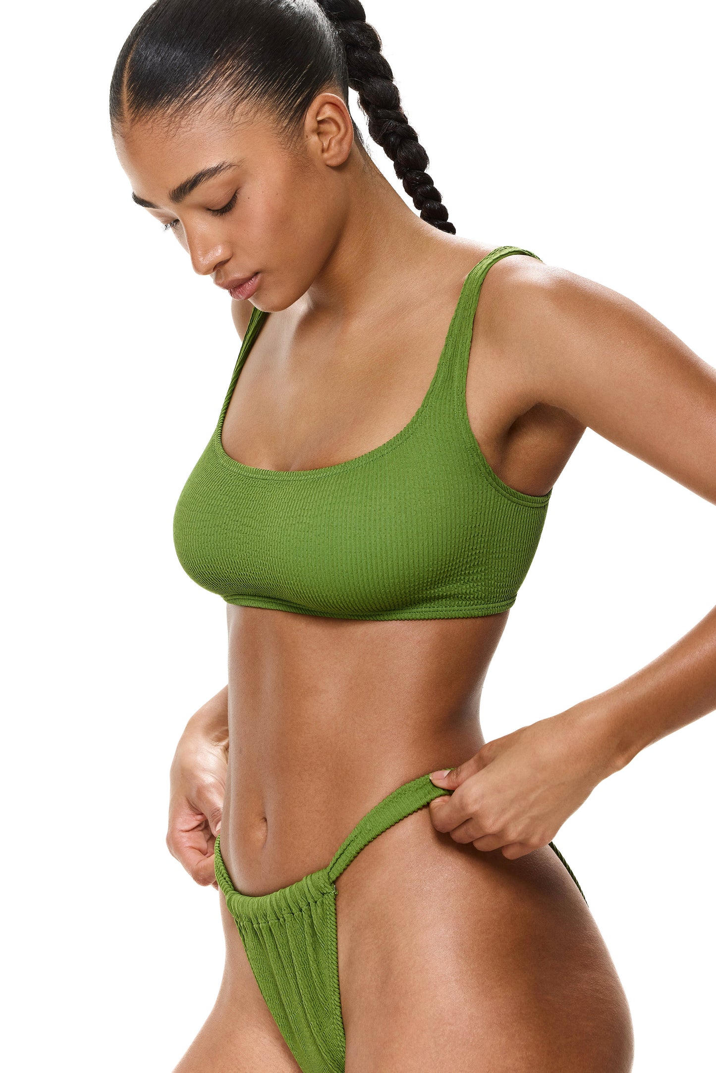 Au Naturel Crop Top - Olive