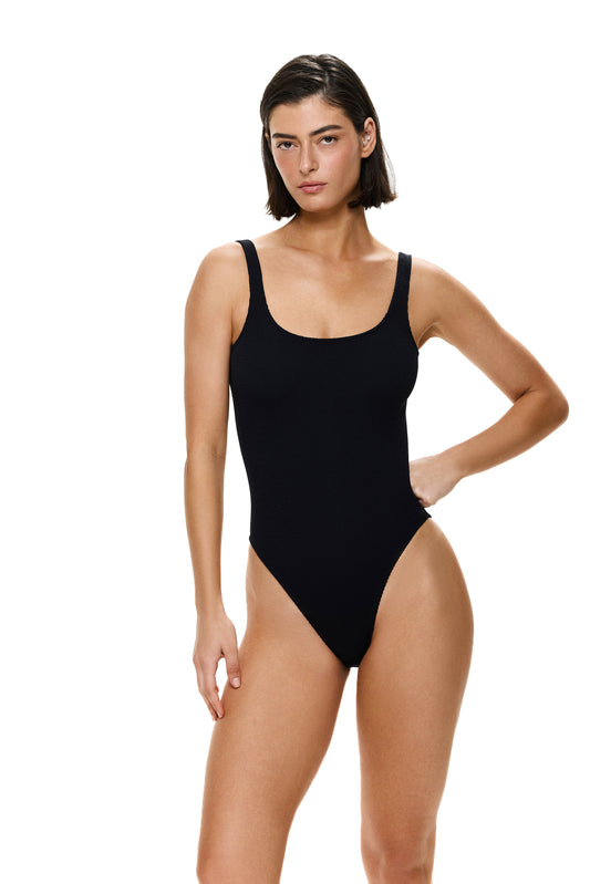 Au Naturel Tank One Piece - Black
