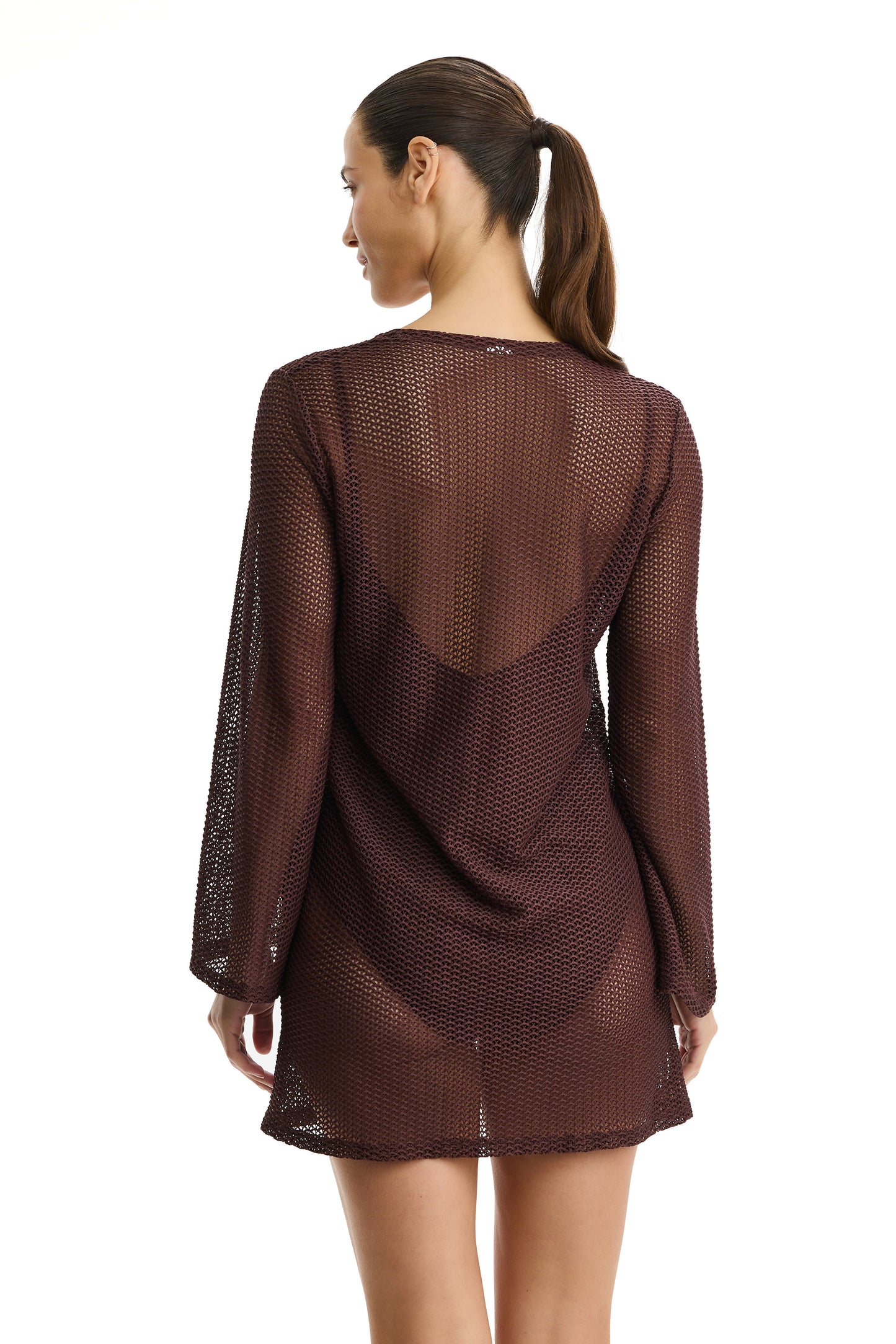 PROFILE by gottex SAFARI CHIC Long Sleeves Tunic - Brown