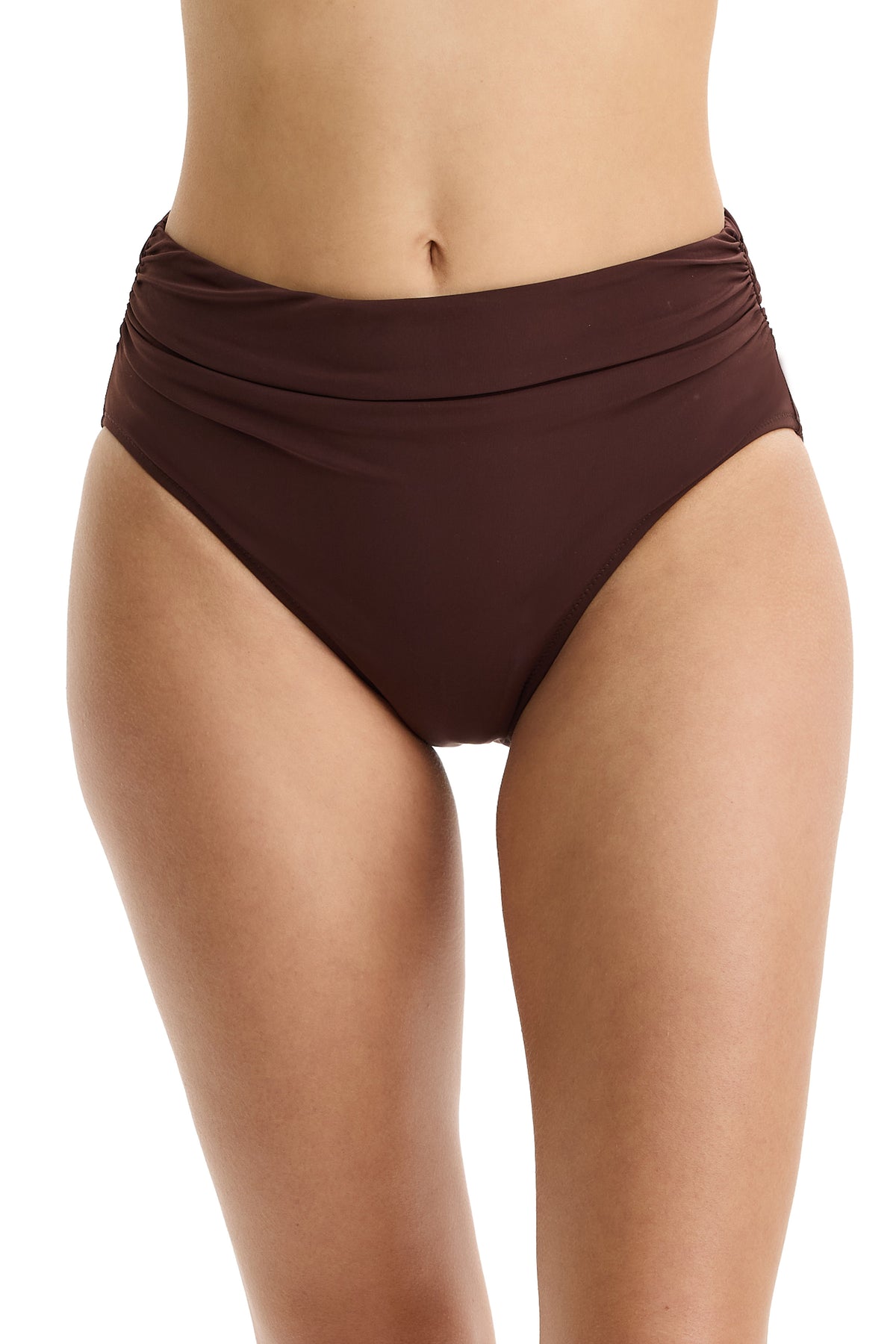 SAFARI CHIC MID-RISE SHIRRED BOTTOM