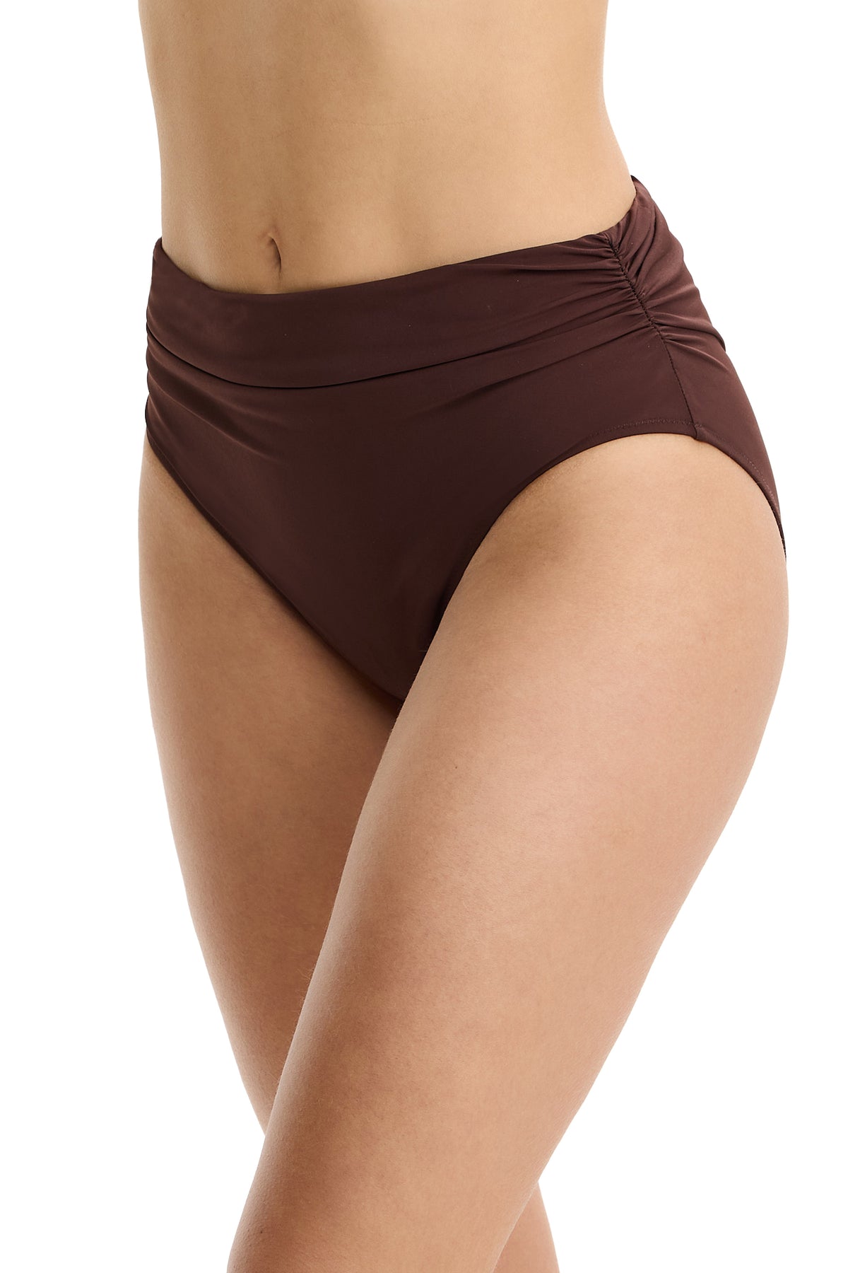 SAFARI CHIC MID-RISE SHIRRED BOTTOM