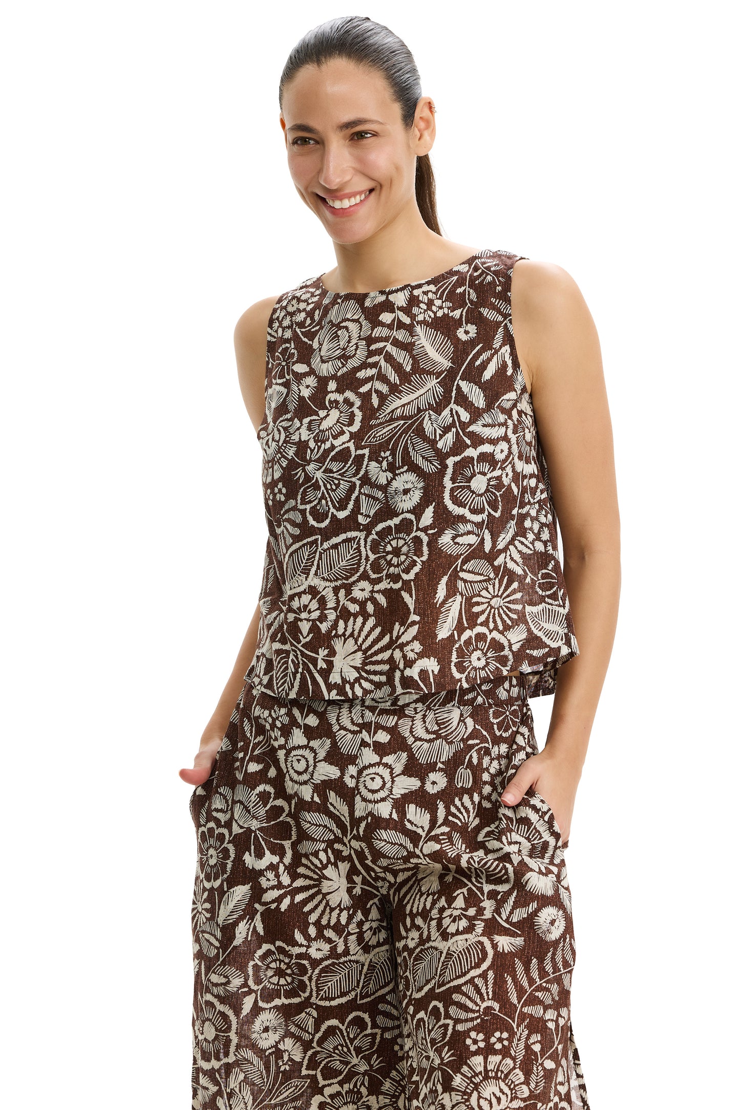 PROFILE by gottex GARDEN MIST Sleevless Top - Brown
