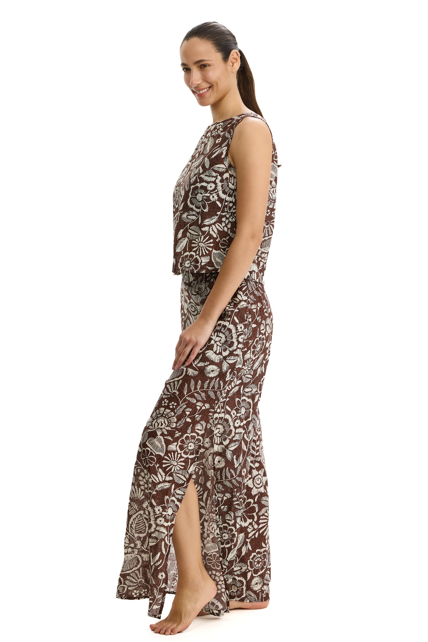 PROFILE by gottex GARDEN MIST Sleevless Top - Brown