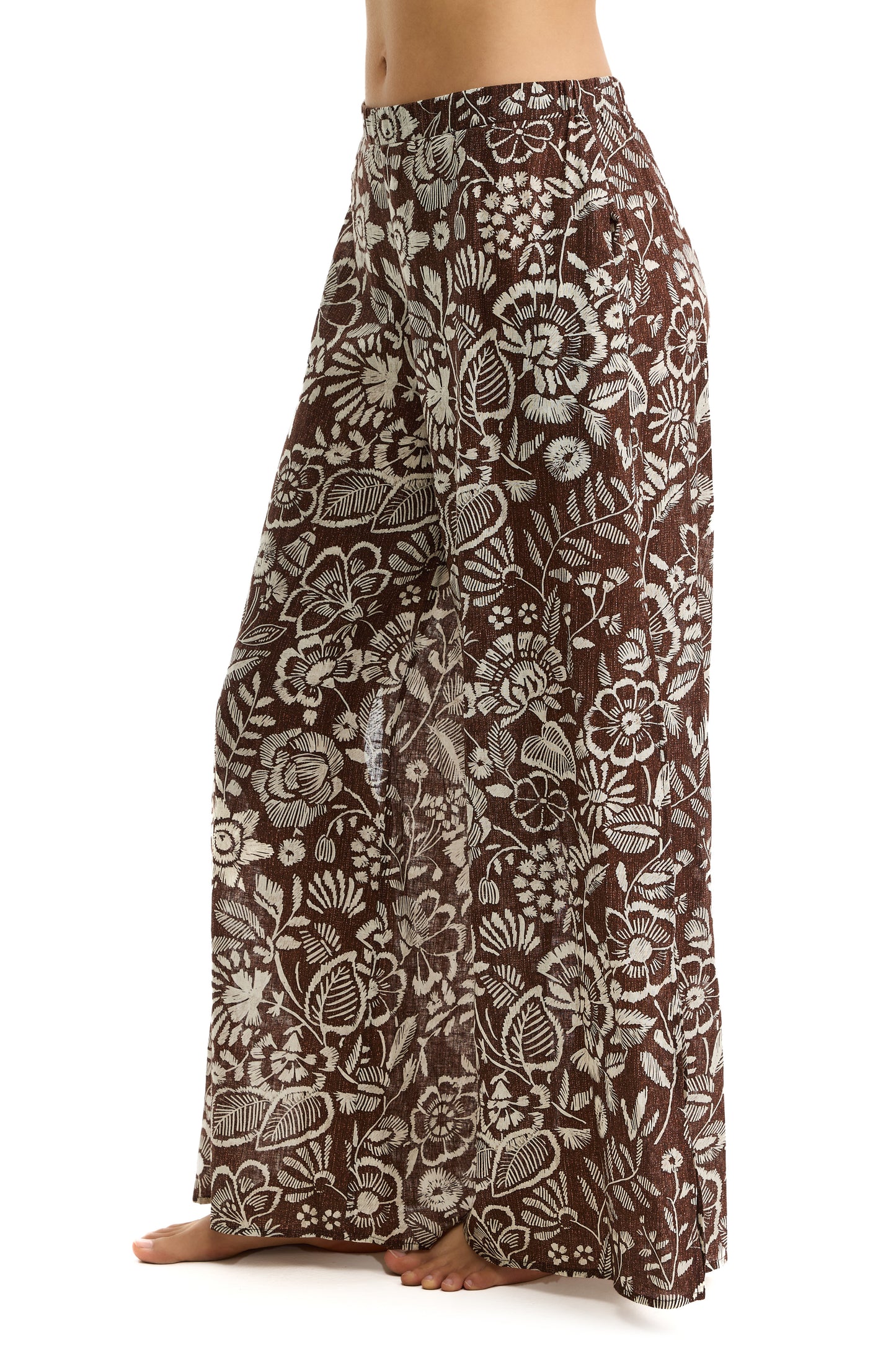 PROFILE by gottex GARDEN MIST Wide Leg Pants - Brown
