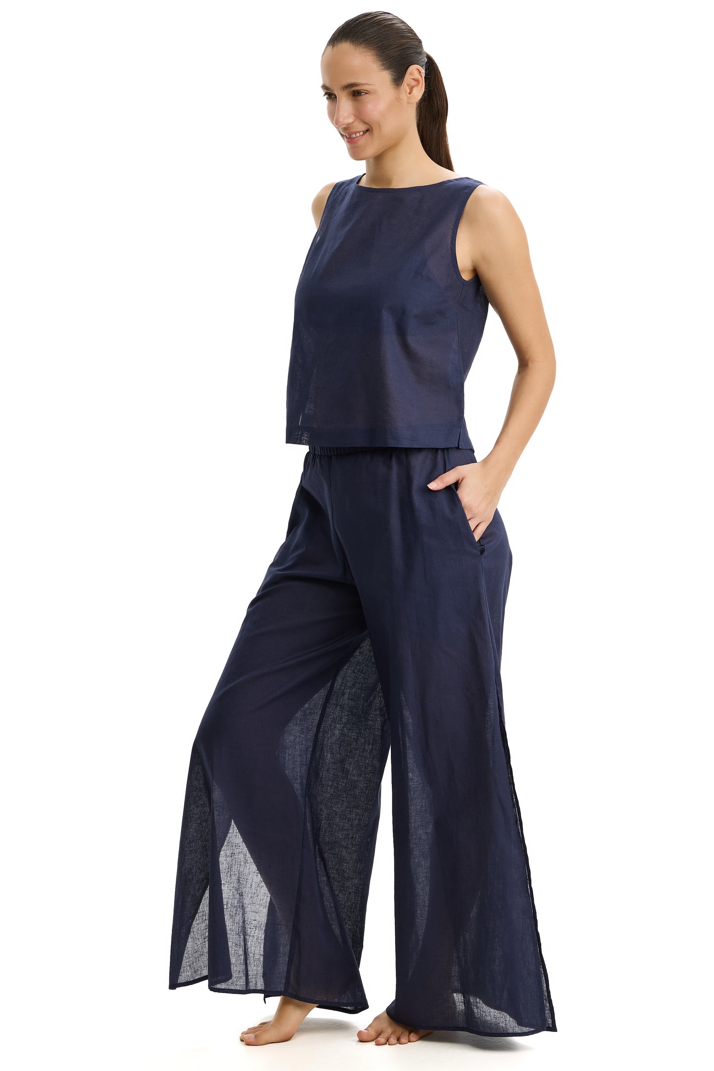 Profile by Gottex TUTTI FRUTTI Sleeveless Top - Navy