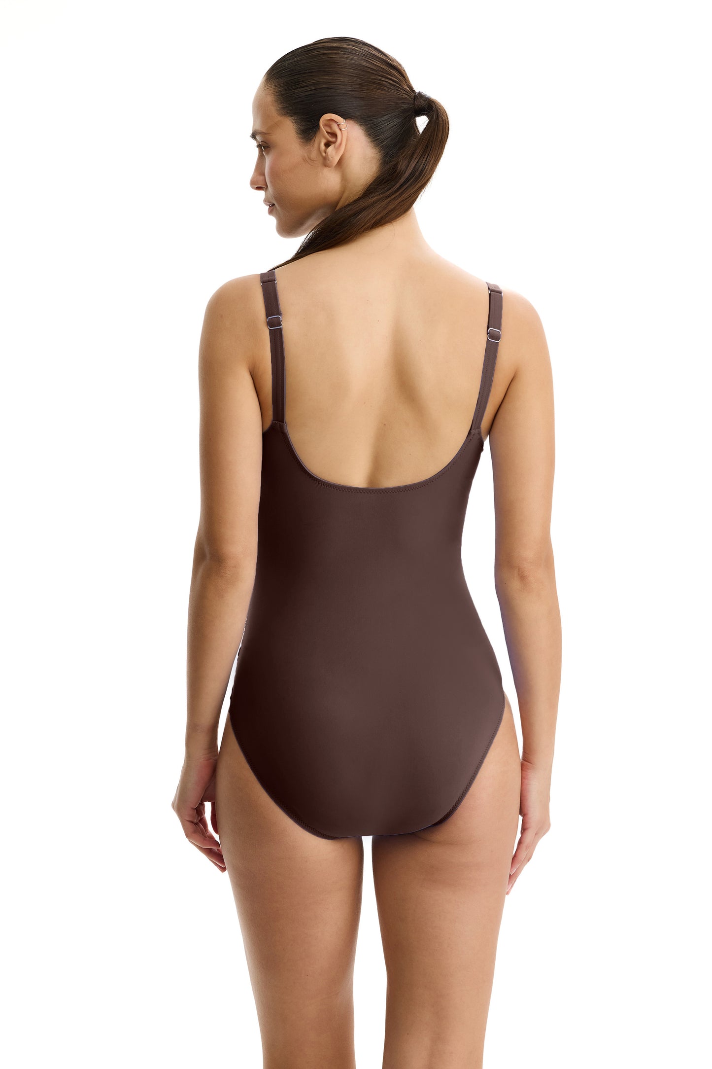 Profile by gottex TUTTI FRUTTI Round Neck One Piece - Espresso