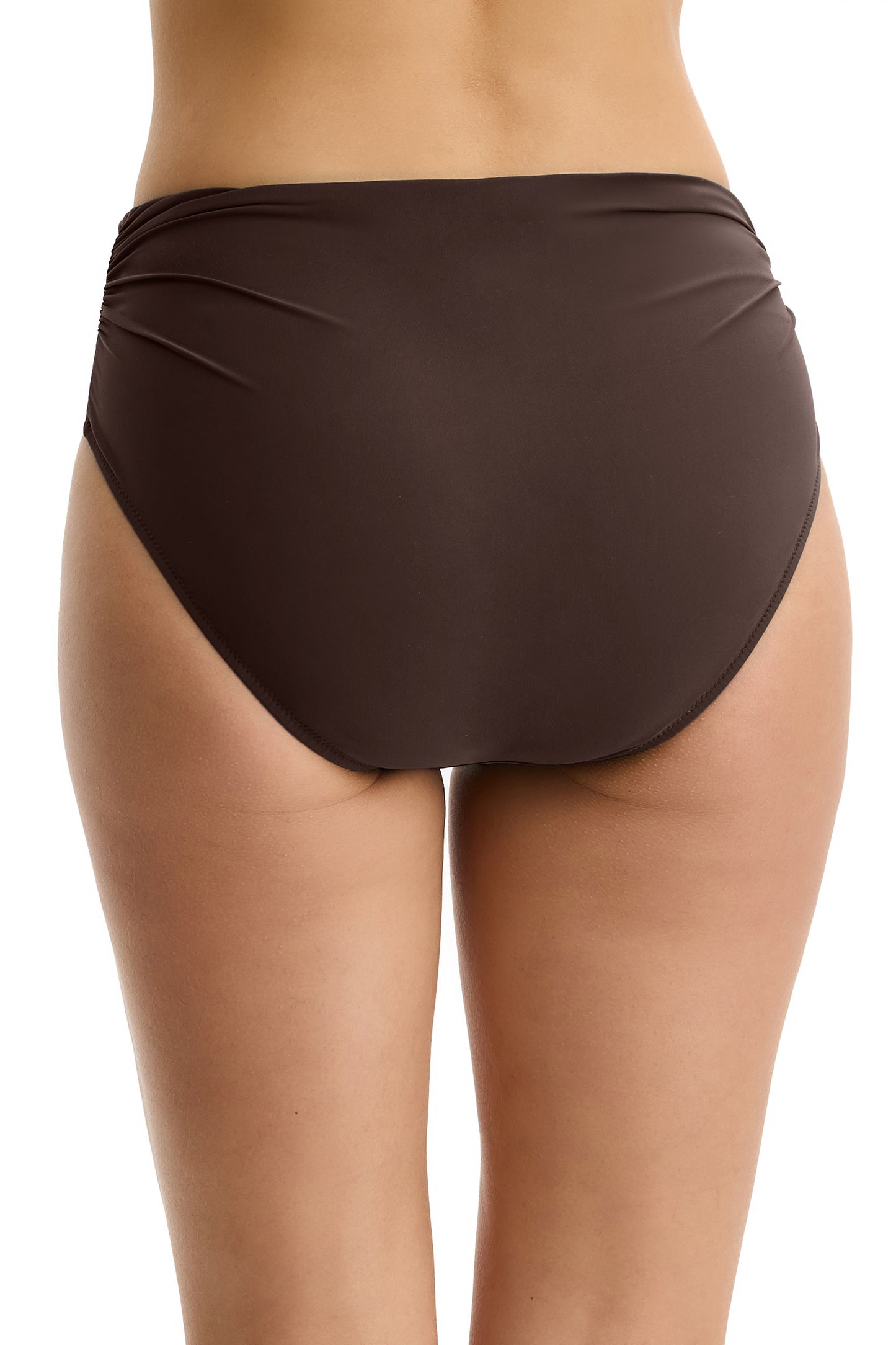 Profile by gottex TUTTI FRUTTI Mid-Rise Shirred Bottom - Espresso