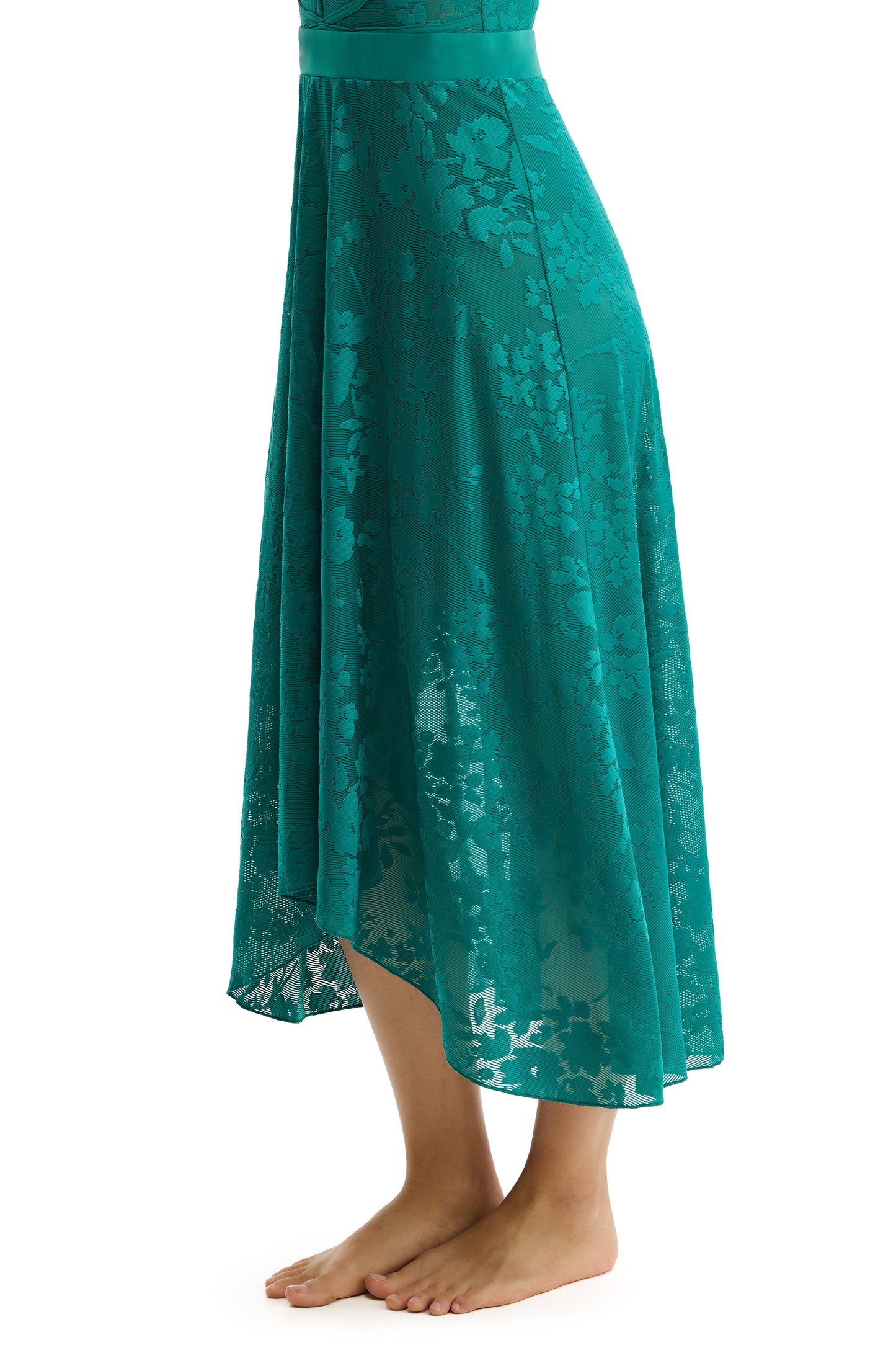 PROFILE by gottex CANTILLY LACE Maxi Skirt - Emerald