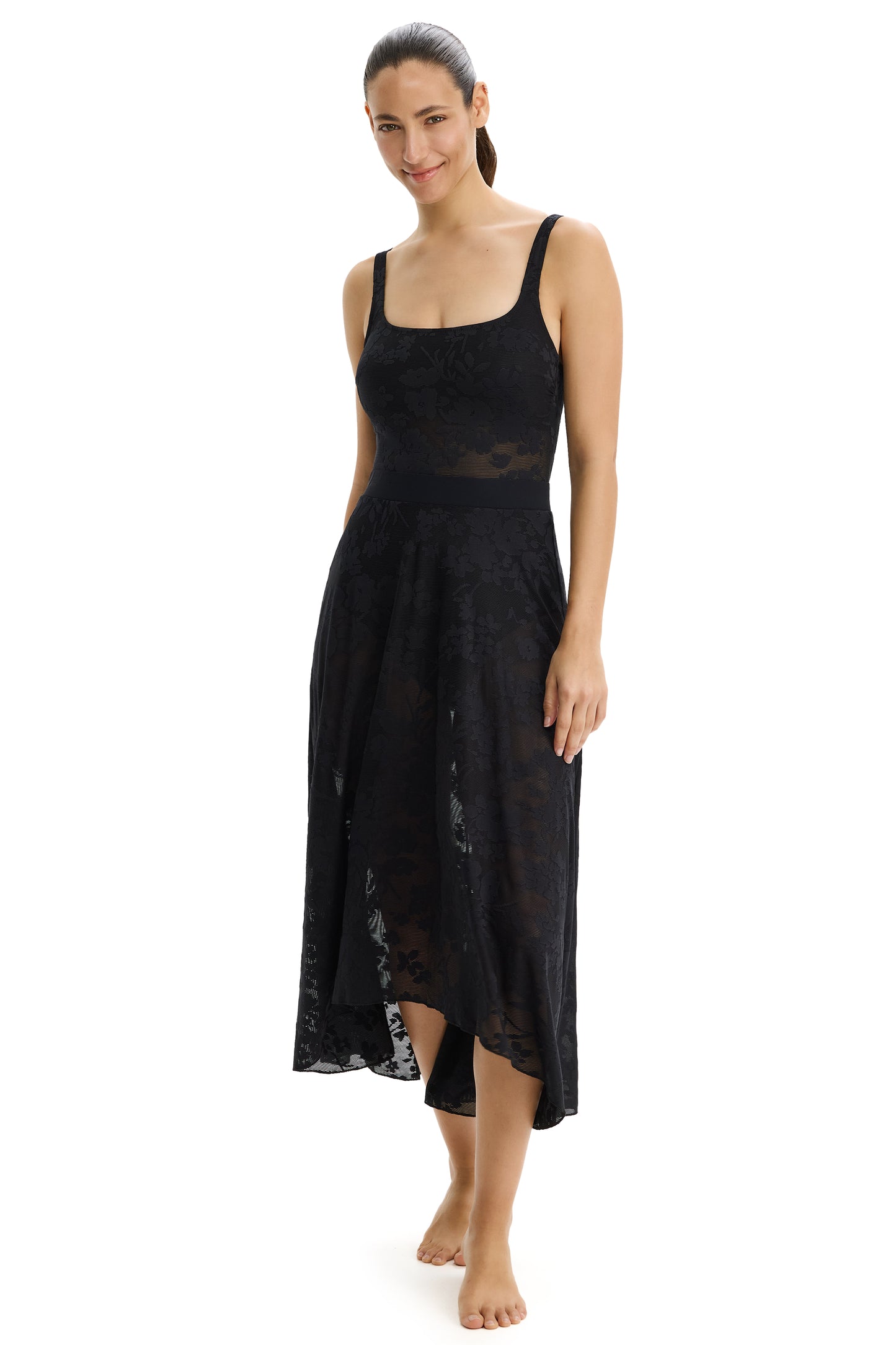 PROFILE by gottex CANTILLY LACE Maxi Skirt - Black