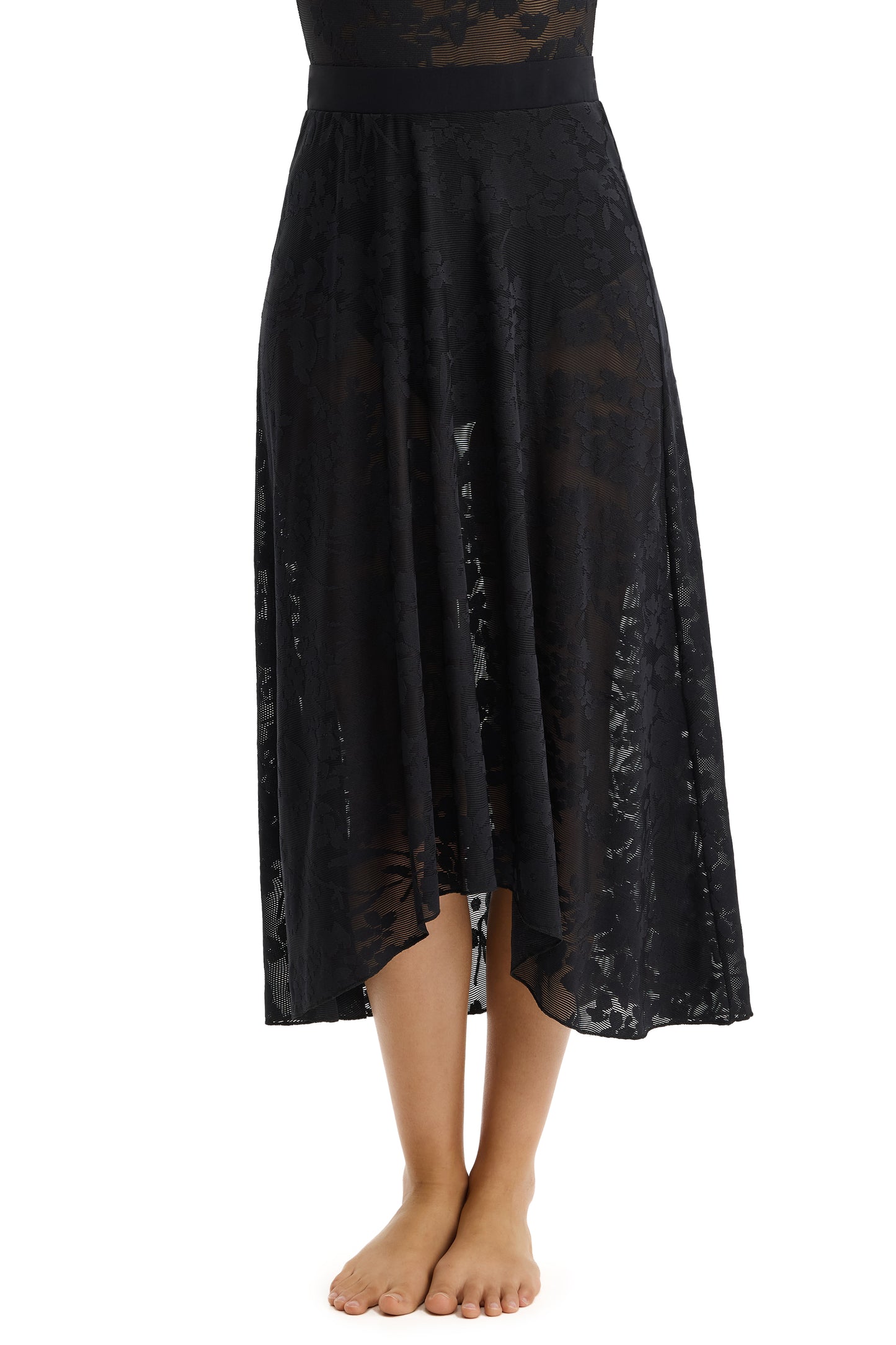 PROFILE by gottex CANTILLY LACE Maxi Skirt - Black
