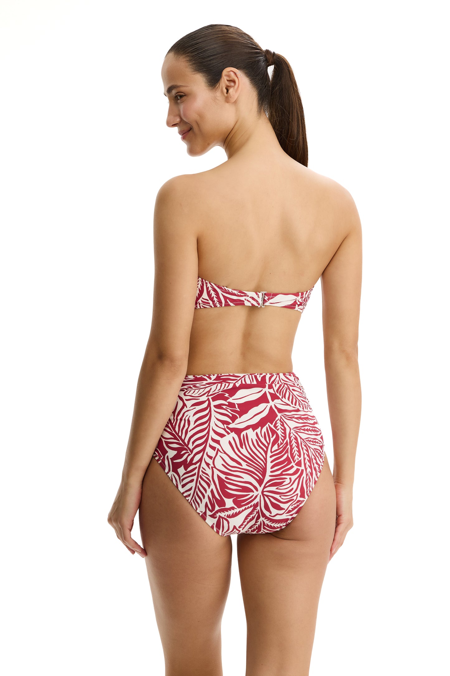 PROFILE by gottex COCO LUSH Bandeau Bikini Bra - Red/Cream