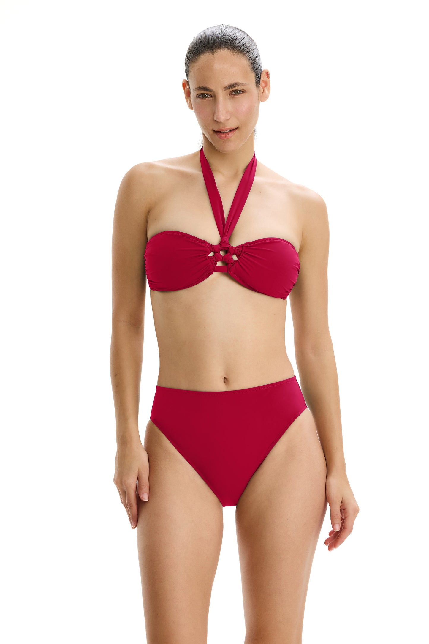 PROFILE by gottex CABERNET KISS Halter Neck Bikini Bra - Bordeaux
