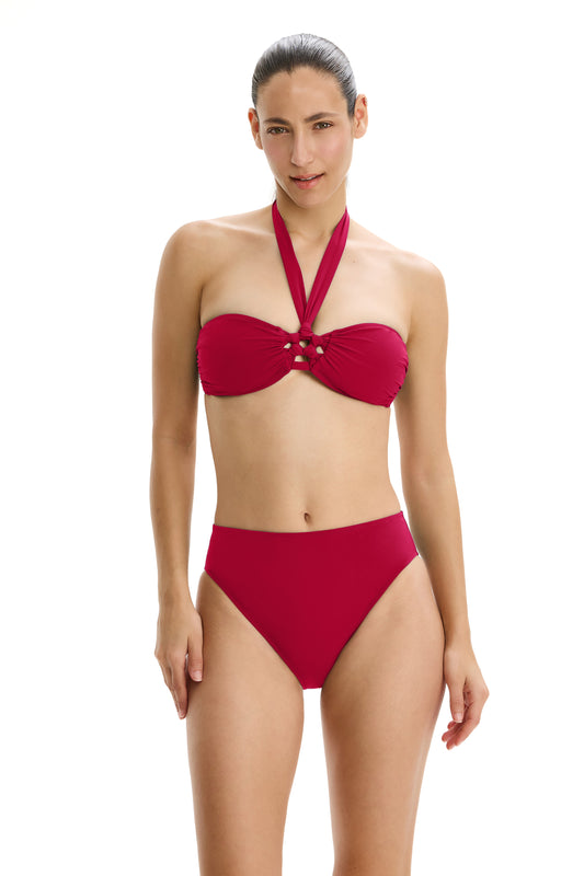 PROFILE by gottex CABERNET KISS Halter Neck Bikini Bra - Bordeaux