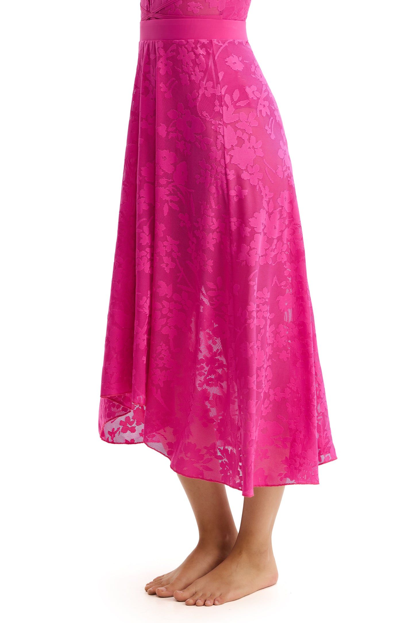 PROFILE by gottex CANTILLY LACE Maxi Skirt - Pink